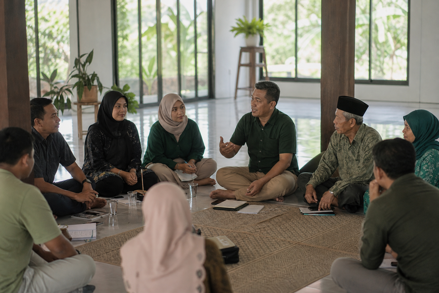 Visual konseptual Suara Komunitas dalam Pemetaan Outcome