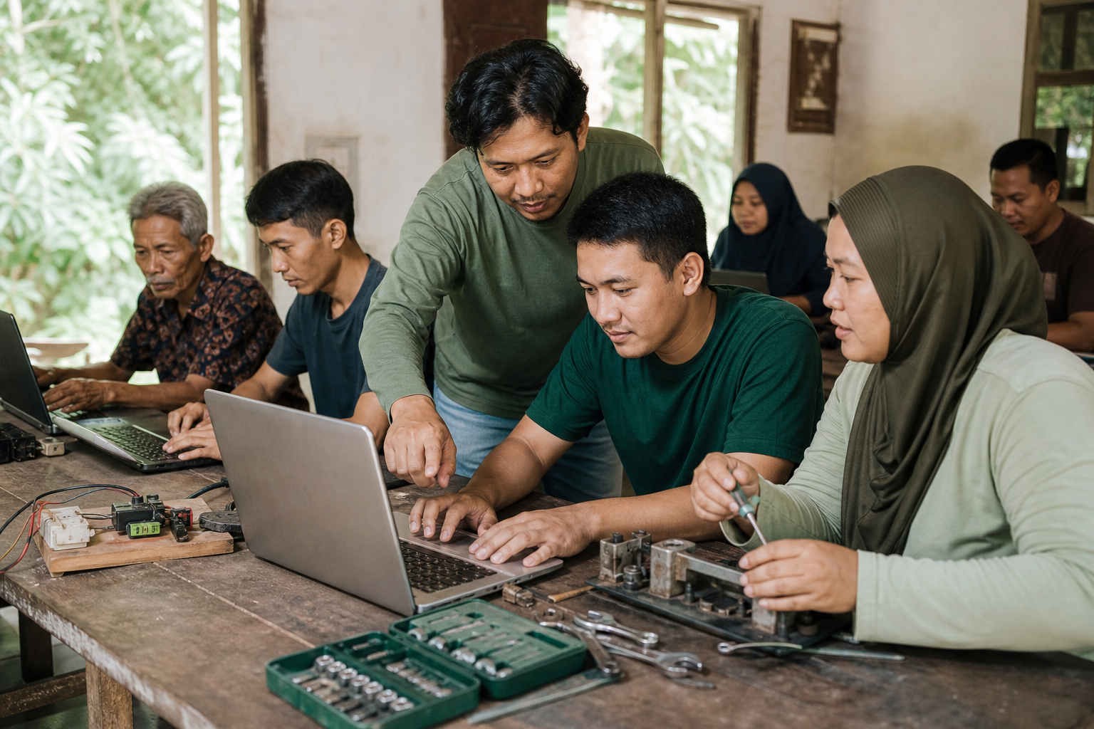 Peserta Indonesia mengikuti pelatihan keterampilan digital dan vokasional